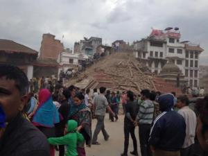 Devastation in Nepal - thanks to Shelterbox for the photograph